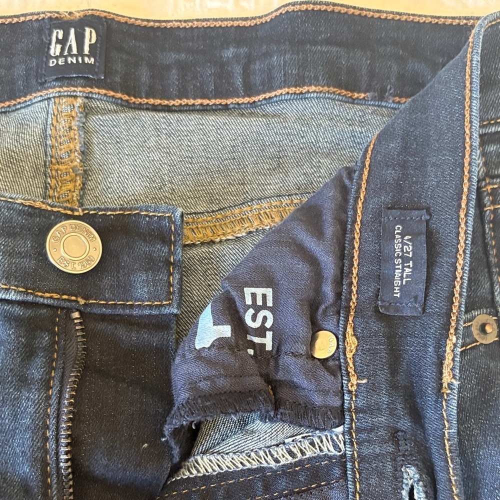 GAP Women's Classic Straight Jeans - Dark Blue
